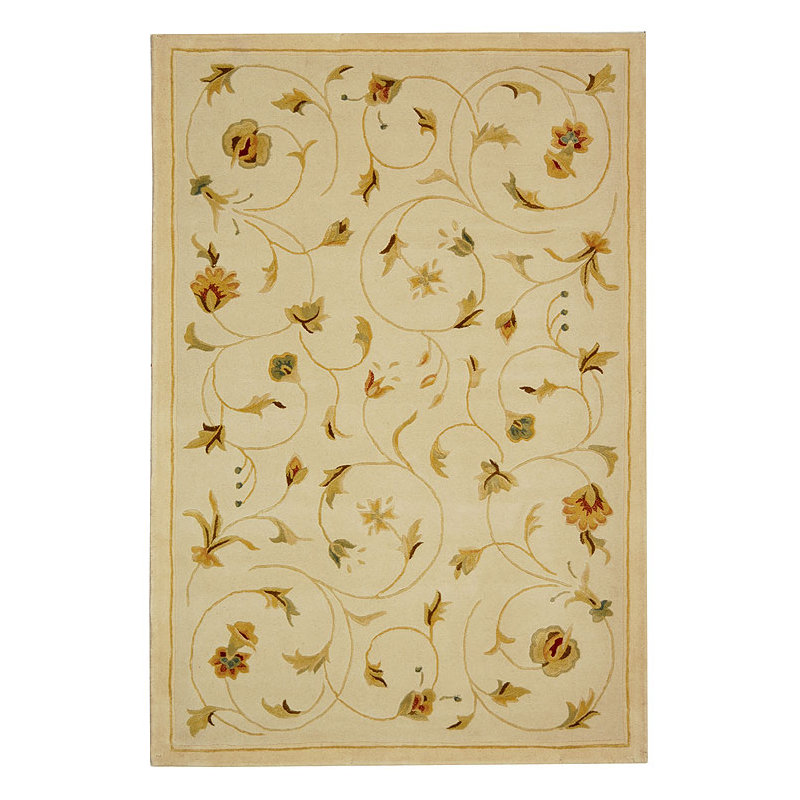 French Tapis Hand Tufted Silk And Wool Floral Rug, Runner 2'3" x 12'