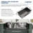 33" L x 19" W Undermount Kitchen Sink Gunmetal Black Sink 16 Gauge Stainless Steel Single Bowl Sink