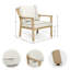 Ensemble de conversation d'extérieur en aluminium 4 pièces avec causeuse et fauteuils Vishali-96914919-96914920