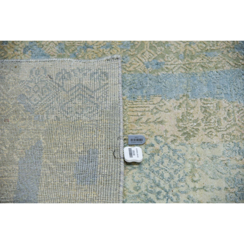 Geometric Area Rug in Beige/Blue/Ivory, Rectangle 12' x 15'