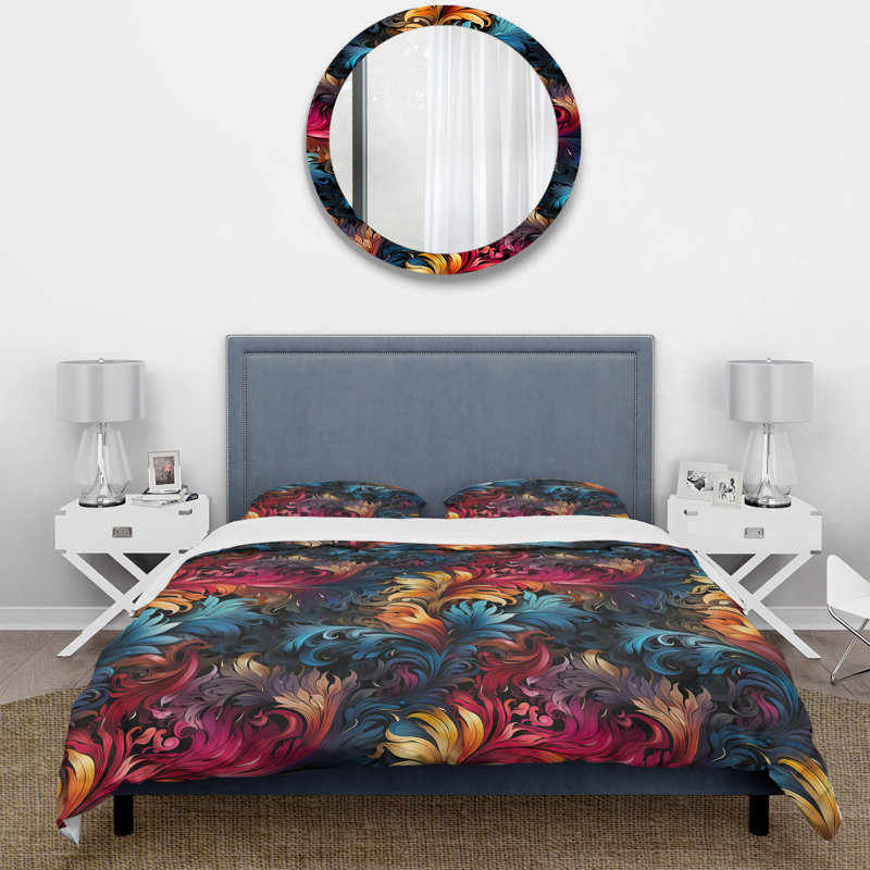 Literie Contemporary Fusion Paisley, Housse de couette simple + 1 taie décorative stan