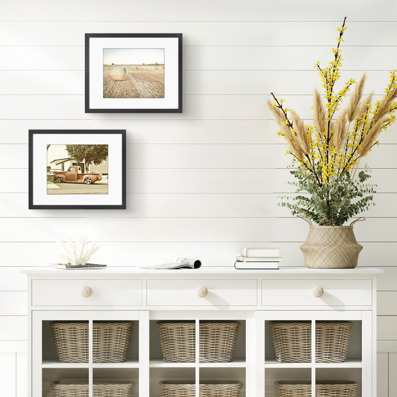 Picture Frame Wall Set with Polished Plexiglass, 11" W x 14" H, Black