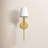 Margo 1-Light Dimmable Wrought Iron Wallchiere with Silk Shade-84159246