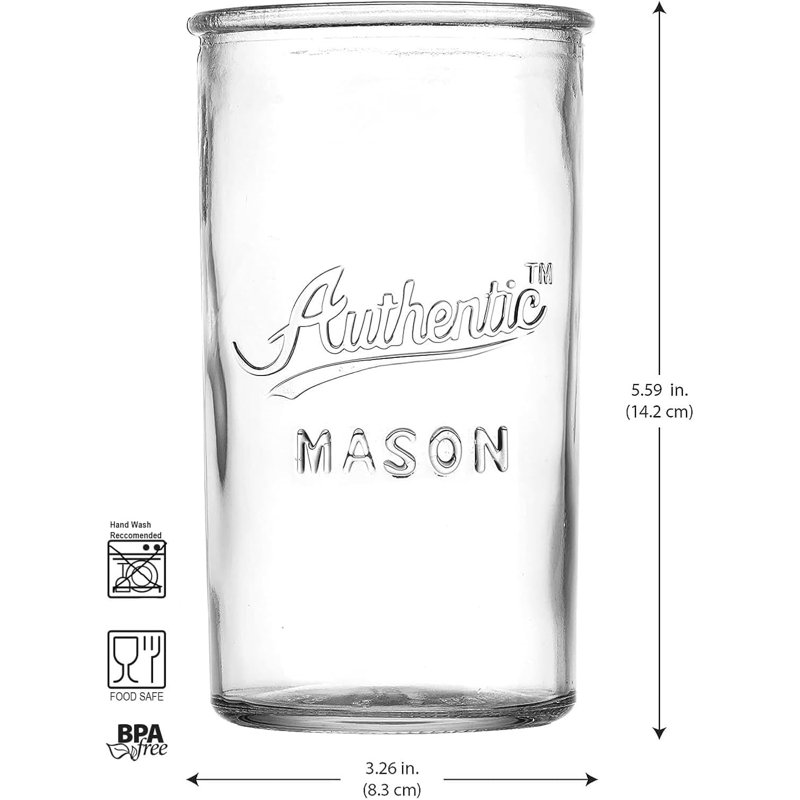 Set of 4 Authentic Mason 21oz Retroware Highball Glass