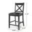 Ensemble de 2 tabourets rembourrés en bois avec dossier en croix-1790366327-1790366326