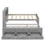 Lit plateforme avec tête de lit, USB, lit gigogne simple et 3 tiroirs-378079353-378079354