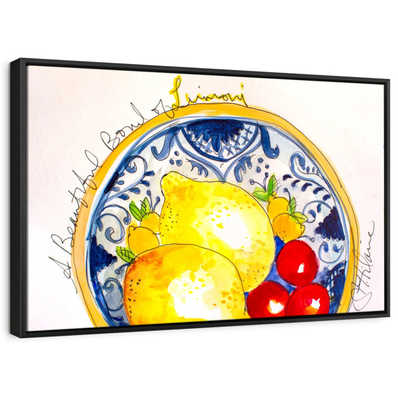 «Anas Bowl Of Limoni», reproduction sur toile, H 9 po x l 13 po