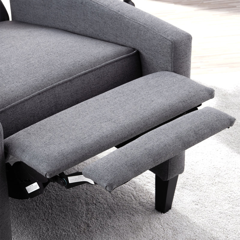 27.16" Wide Manual Wing Chair Recliner, Grey