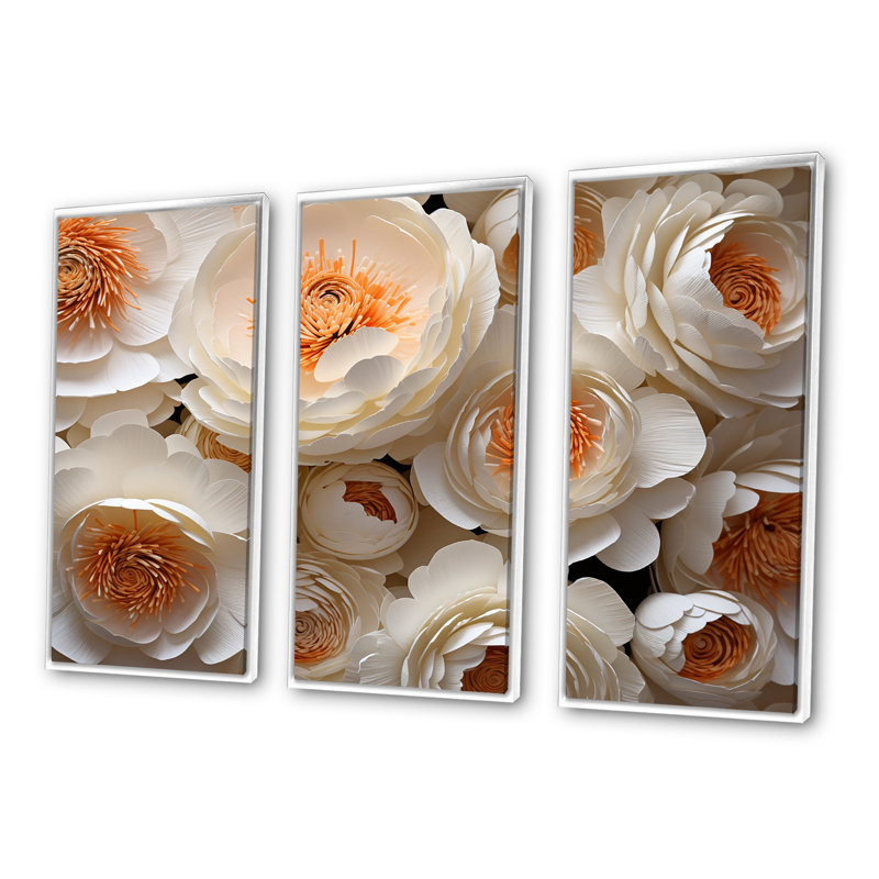 Ensemble de salon Ranunculus Radiance Treasure II - Ranunculus, Cadre flottant blanc, H 40 po x l 60 po x P 1 po