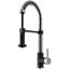 Robinet de cuisine de H 19 po avec pulvérisateur rétractable à deux fonctions Edison-28294597-25293738