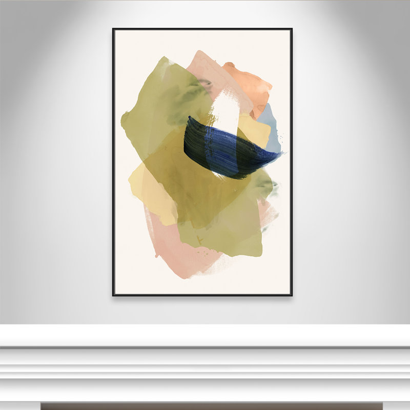 Brush and Whisper I Print by , Black Floater, 61.5" H x 41.5" W