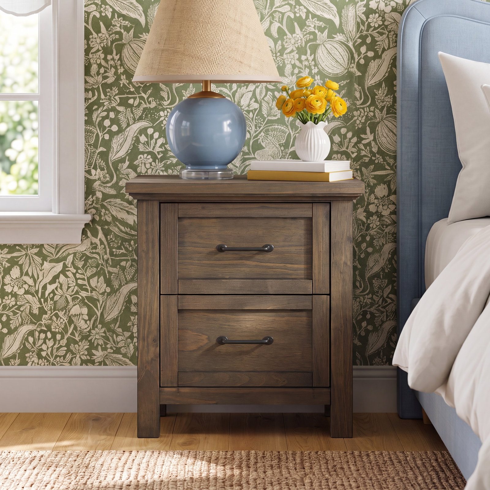 Aceline Pine Nightstand, Brown
