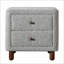 Table de chevet 2 tiroirs Grey Boucle