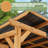 6 Ft. X 14 Ft. Cedar Wood Outdoor Entertainment Gazebo Bar With Hardtop Galvanized Steel Roof, Bar Table And Foot Rest Rail, Metal Storage Cabinet