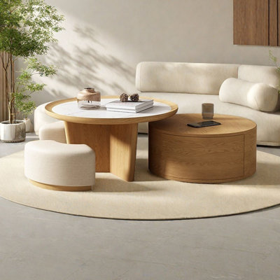 Table basse à bûches