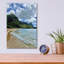  «Tunnels Beach» par Nicole Dell, art mural en verre acrylique, 12 po x 16 po