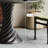 Round unique rotating leg dining table set-112652589
