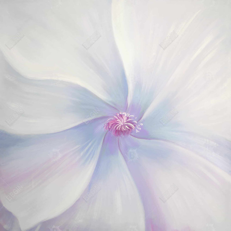 Décoration de chambre à coucher, "Petals" Floral and Botanical Blue, H 25,25 po x l 25,25 po