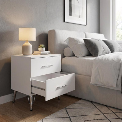 45cm W Manufactured Wood Bedside Table