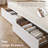 Daybed With Drawer,Twin Day Bed With X-Shaped Frame And Charging Station，White/Walnut