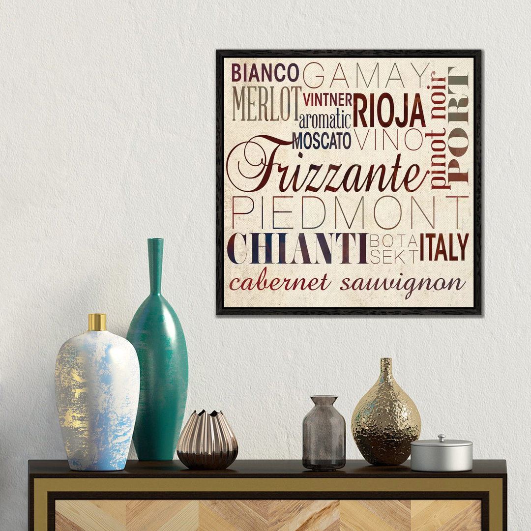 Wine Words I von SD Graphics Studio - Galerie-verpackte Leinwand Giclée auf Leinwand