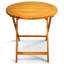 Table d'appoint d'extérieur pliante ronde en bois d'acacia 27,6 po - Résistant aux intempéries