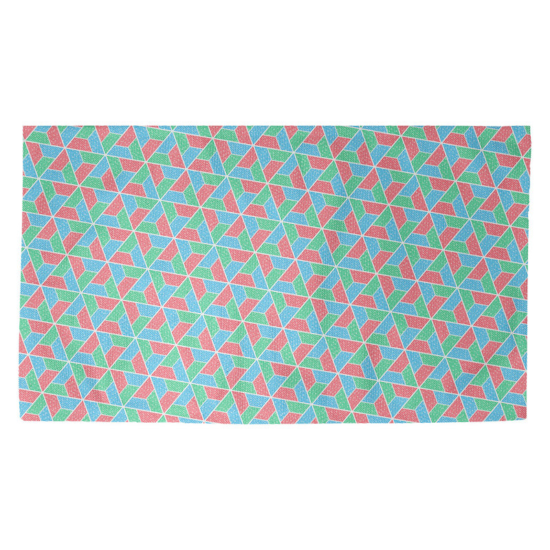 Tapis rouge/vert trapézoïdals Avicia, Rectangle 2 pi 2 po x 3 pi 4 po
