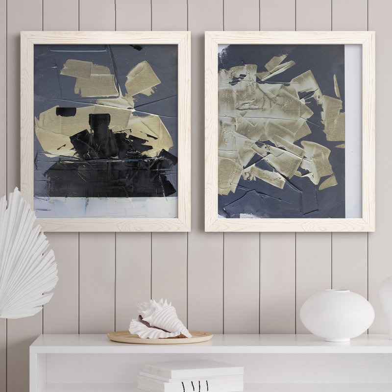 Reproduction encadrée Gold II, H 20 po x l 17 po x P 1 po, Toile blanche encadrée, Pas de tapis