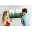 Magnetic Memo Board Whiteboard - 90 x 60 cm - With Marker and Magnets - Leaf abstraction