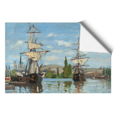 Ships Riding on the Seine by Claude Monet - Frameless Print