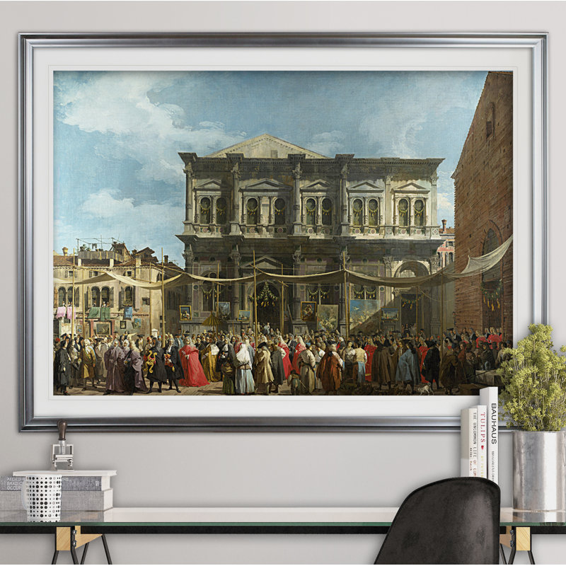 « the fête of st lune », impression, H 20 po x l 24 po x P 1,5 po, Cadre argenté
