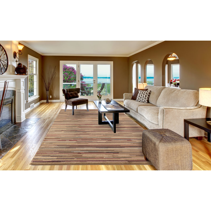 Tapis rayé Edmont, Rectangle 6 pi 7 po x 9 pi 3 po