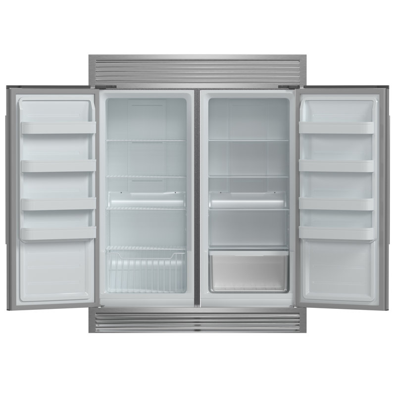 FORNO Premium 2-Piece Kitchen Bundle - Capriasca 48" Stainless Steel Range, Rizzuto 60" W. Dual Combo Convertible Refrigerator