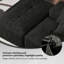 Canapé modulaire moderne noir, canapé en chenille 2 places avec repose-pieds, coussins capitonnés et coussin antidérapant noir moderne, aucun assemblage requis-1291347642