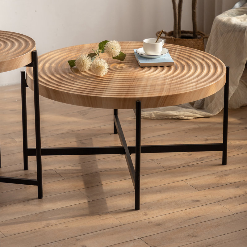 Table basse Heydi, H 17,32 po x l 33,07 po x P 33,07 po, Brun / brun foncé