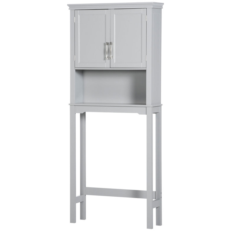 Armoire de rangement moderne au-dessus de la toilette