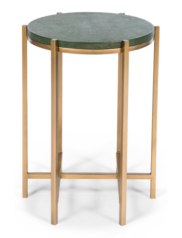 Shagreen End Table, Green