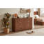Commode 6 tiroirs au design ondulé, espace de rangement spacieux pour les chambres à coucher et les salons modernes, rangement durable et élégant