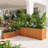 2-Piece Cedar Wood Outdoor Planter Box Set with Drainage, 60-Inch and 72-Inch Rectangular, Brown