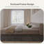 Base de lit tapissier Chenille, lit plateforme avec tête de lit à oreilles-446614102-458068668