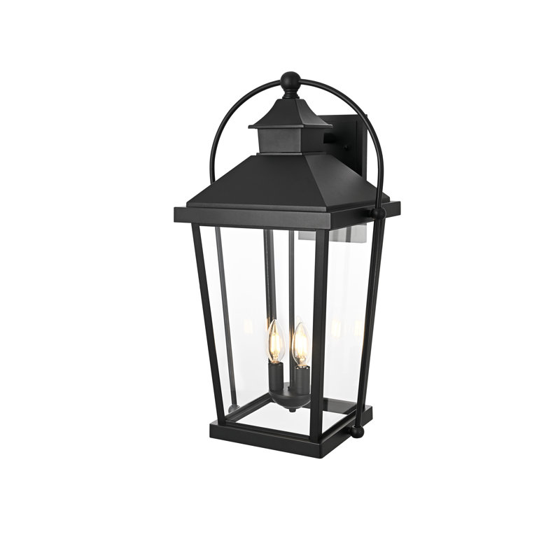 Allyiah 24 inch Outdoor Wall sconce in Black