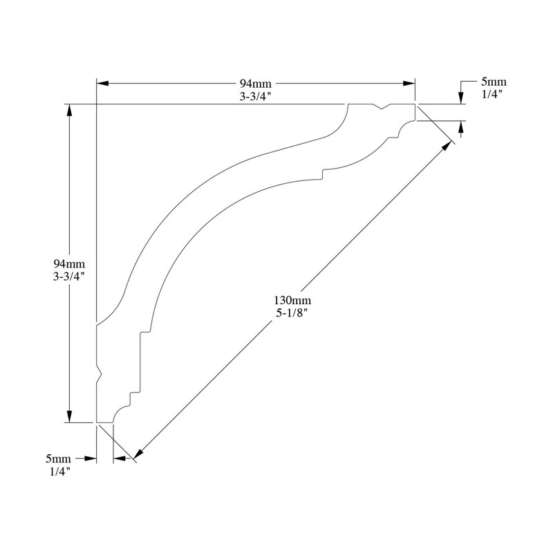 3.75'' H x 78'' W x 3.75'' D Plastic Crown