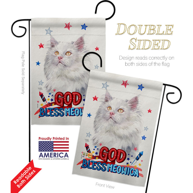 Drapeau de jardin patriotique en polyester à 2 faces, H 18,5 po x l 13 po