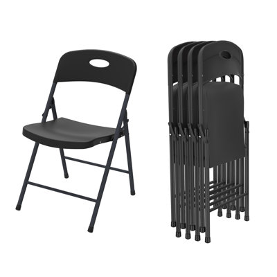 Chaises pliantes en plastique avec structure en métal, capacité de 350 lb