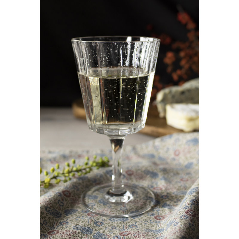 Clear Hand-Blown 9.1 oz Wine Glass Set of 4