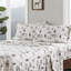 Ensemble de draps 4 pièces en toile de cerf grise, 100% flanelle de coton, brossé pour plus de douceur, couvre-matelas de 12 po, 14 po, est livré avec-120478790