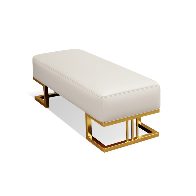 Upholstered Bench, Beige