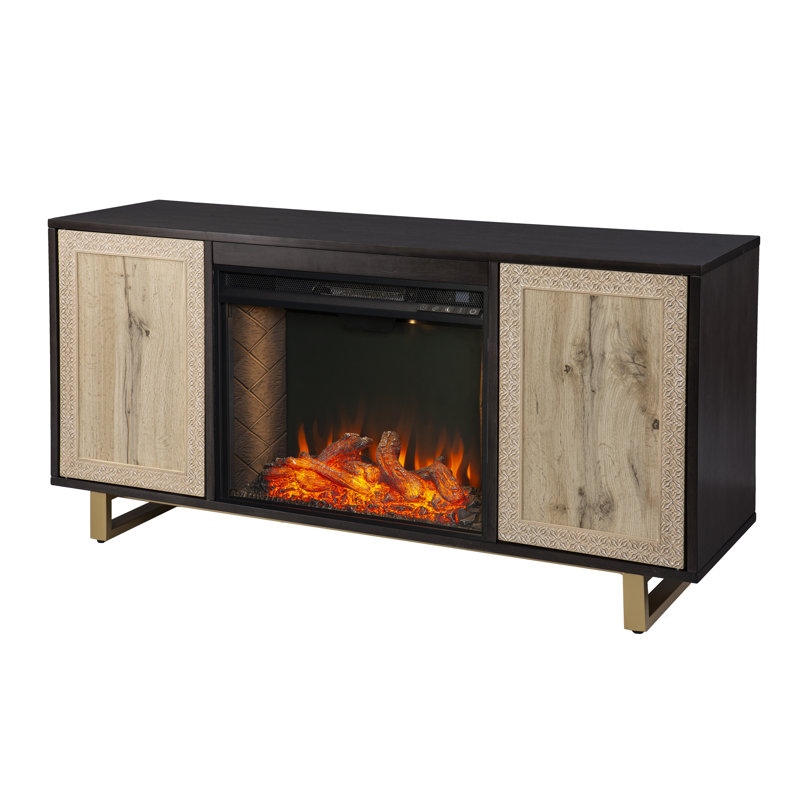 Cheminée Sarenac 54,25'' L avec détails sculptés