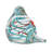 Rupena Hand Blown Swirl Glass Paperweight Bird Figurine-1068925484
