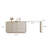 No Assembly Required Extendable 55.11''-110'' Makeup Vanities with Storage Space
